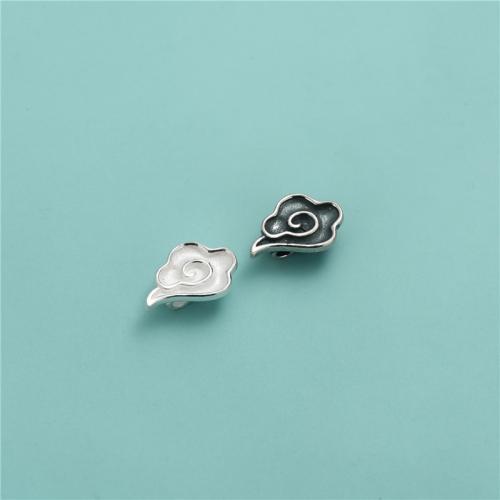 Sterling Silver Spacer Beads, 925 Sterling Silver, Cloud, DIY & double-hole Approx 2.8mm 
