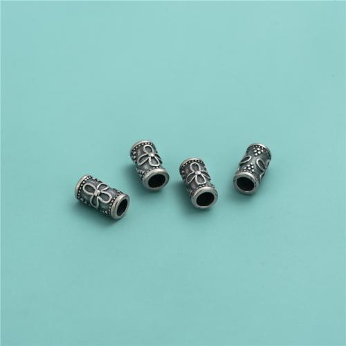 Sterling Silver Spacer Beads, 925 Sterling Silver, vintage & DIY & with flower pattern Approx 3.7mm 