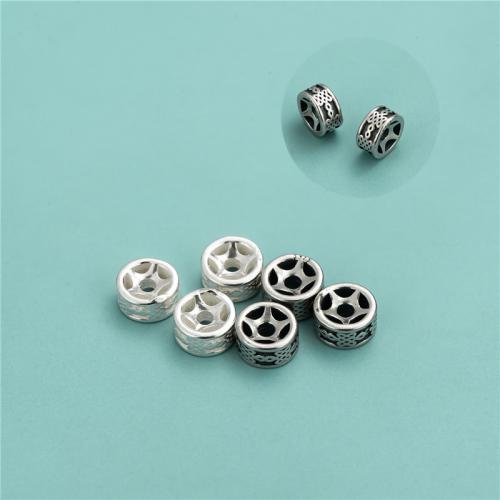 Sterling Silver Spacer Beads, 925 Sterling Silver, Rondelle, DIY & hollow Approx 2mm 