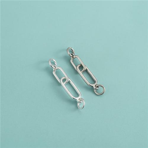 Sterling Silver Charm Connector, 925 Sterling Silver, DIY Approx 3.7mm 