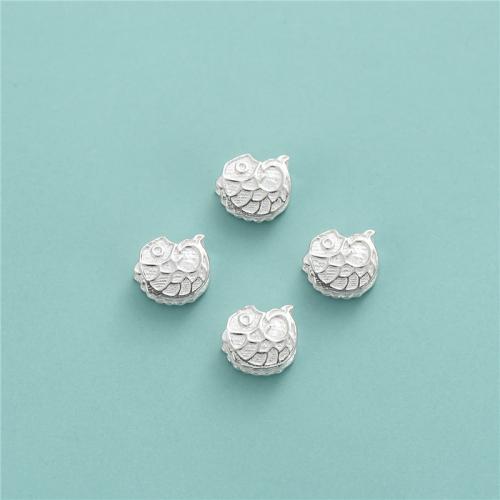 Sterling Silver Spacer Beads, 925 Sterling Silver, Fish, DIY, silver color Approx 1.9mm 