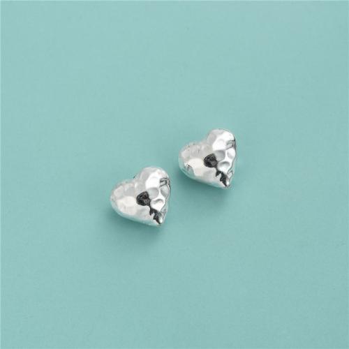 Sterling Silver Spacer Beads, 925 Sterling Silver, Heart, DIY, silver color Approx 1.4mm 
