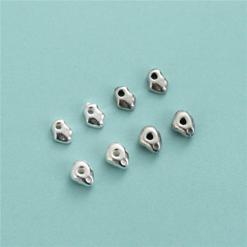 Sterling Silver Spacer Beads, 925 Sterling Silver, irregular, DIY Approx 1mm 