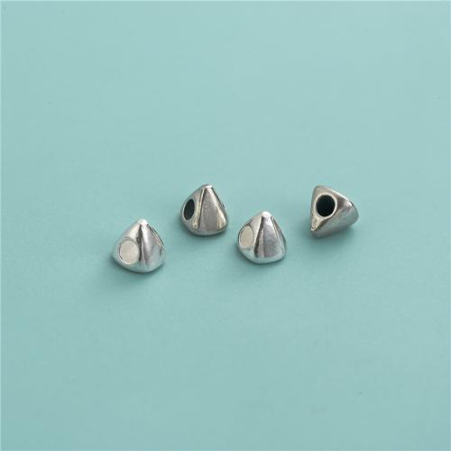 Sterling Silver Spacer Beads, 925 Sterling Silver, Triangle, DIY Approx 2.2mm 