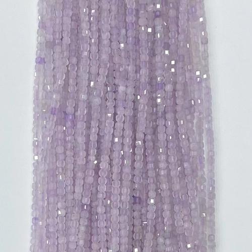 Natural Amethyst Beads, Square, DIY & faceted, light purple Approx 38-39 cm 