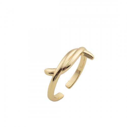 Brass Finger Ring, 14K gold plated, fashion jewelry & for woman Inner Approx 18mm 