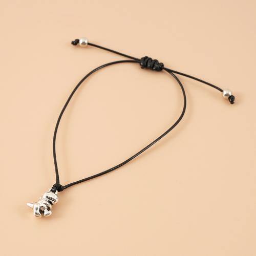 Mode créer Bracelets cordon de cire, alliage de zinc, avec corde de cire, Longueur réglable & bijoux de mode & unisexe Environ 16-30 cm, Vendu par PC