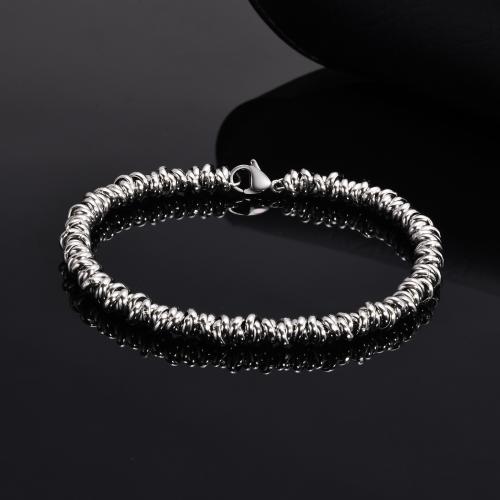 Stainless Steel Chain Bracelets, 304 Stainless Steel, fashion jewelry & Unisex, original color, 5.8mm 