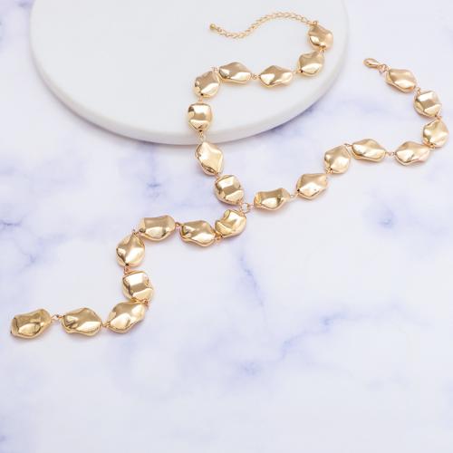 Achat Kunstleder Schnur Halskette, Verkupferter Kunststoff, goldfarben plattiert, für Frau, Länge:ca. 42 cm, verkauft von PC