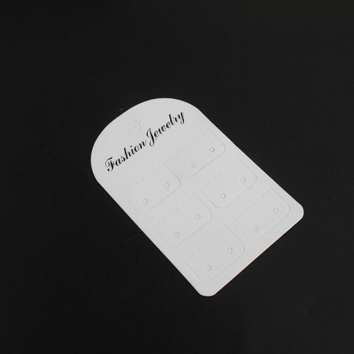 Ohrring Anzeige Karte, Papier, nachhaltiges, weiß, 89.6x57.2x0.2mm, 100PCs/Tasche, verkauft von Tasche