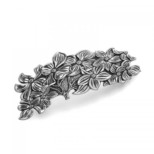 Hair Snap Clips, Zinc Alloy, Flower, plated, for woman 