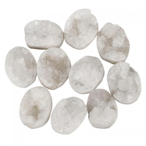Ice Quartz Agate Decoration, irregular, for home and office & druzy style white 