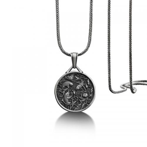 Titanium Steel Jewelry Necklace, stannum, with Titanium Steel, with 5cm extender chain, fashion jewelry & Unisex cm 