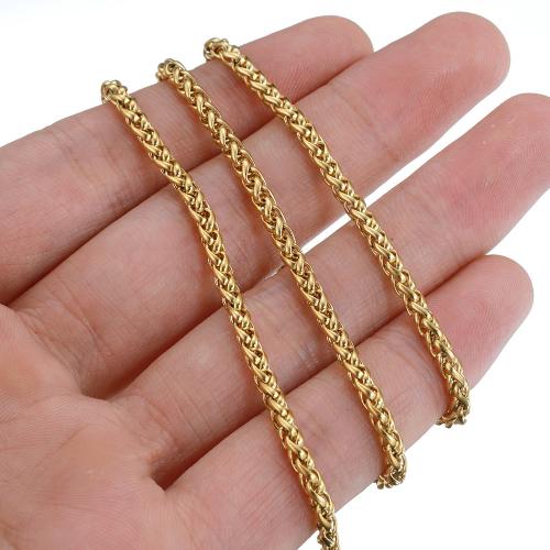 Stainless Steel Chain Jewelry, 304 Stainless Steel, Vacuum Ion Plating, DIY Approx 