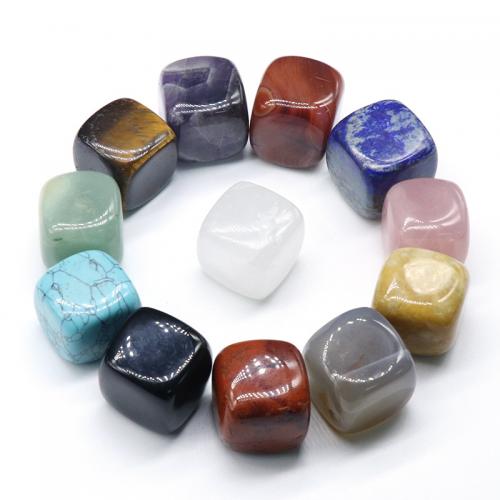 Gemstone Decoration, Cube, for home and office, mixed colors, 25mm 