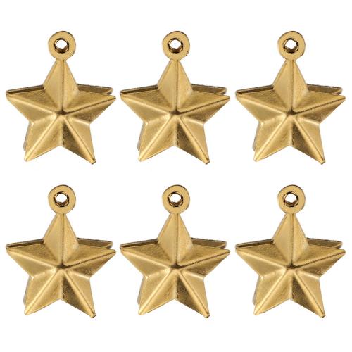 Stainless Steel Star Pendant, 304 Stainless Steel, Vacuum Ion Plating, DIY 13mm Approx 1.5mm 