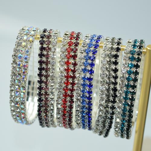 Zinc bracelets en strass en alliage , alliage de zinc, bijoux de mode & pour femme & avec strass, plus de couleurs à choisir 5cm 1cm, Vendu par PC