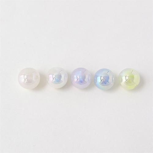Plating Acrylic Beads, Round, DIY 15mm, Approx 