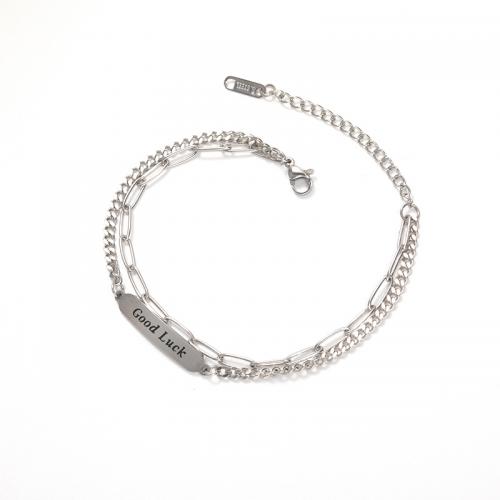 Titan Edelstahl Armband / Armreif, Titanstahl, mit Verlängerungskettchen von 5CM, Vakuum-Ionen-Beschichtung, für Frau, keine, Länge:ca. 18 cm, verkauft von PC