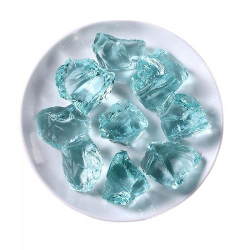 La Decoración De Cristal Vidriado, Cristal de murano, Irregular, diverso tamaño para la opción, azul claro, 100T/Grupo, Vendido por Grupo[