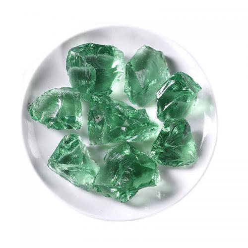 Cristal de murano Decoración, Irregular, diverso tamaño para la opción, verde claro, 100T/Grupo, Vendido por Grupo[