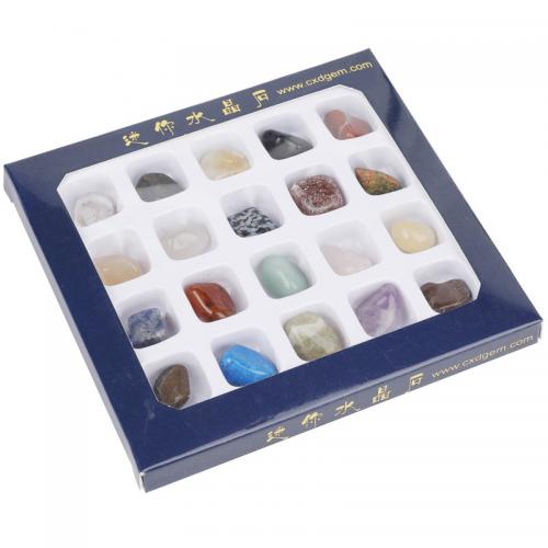 Полудрагоценный камень Минералы Specimen, с Бумажная коробка & пластик, Нерегулярные, разноцветный, Length about 10-20mm, 20ПК/Box, продается Box