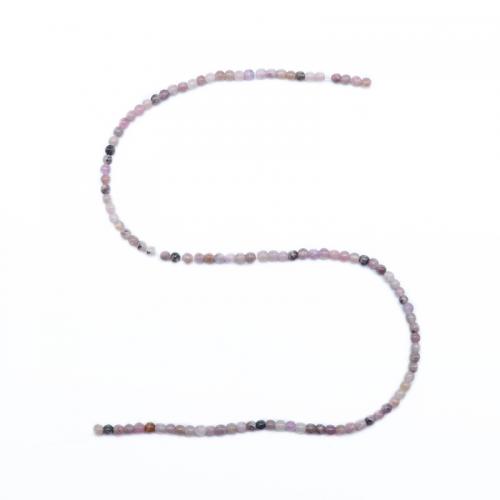 Single Gemstone Beads, Natural Lepidolite, Round, polished, DIY, purple, 4mm Approx 38 cm 