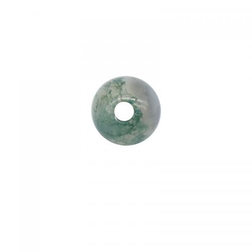 Perles en pierre d'agate mousse naturelle, Rond, DIY, vert, 8mm Environ 2mm Vendu par sac