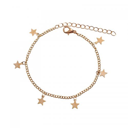 Bracelets en laiton, étoile, Placage, pour femme, plus de couleurs à choisir Environ 17 cm, Vendu par PC