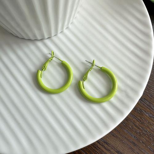 Brass Hoop Earring, fashion jewelry & for woman About 25mm 
