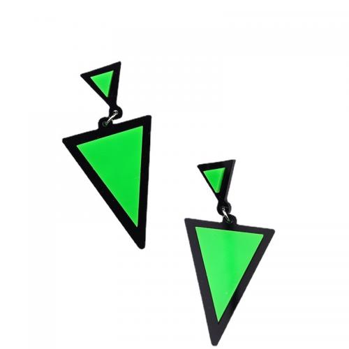 Acrylic Drop Earring, Triangle, painted, fashion jewelry & for woman 