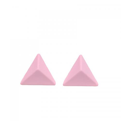 Acrylic Stud Earring, Triangle, painted, fashion jewelry & for woman 