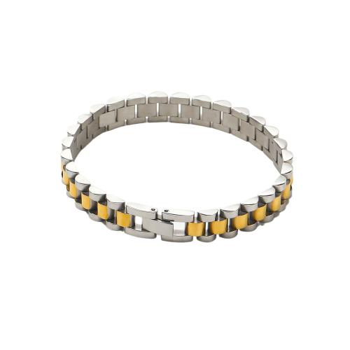 Titanium Steel Bracelet & Bangle, Vacuum Ion Plating, for woman Approx 21 cm 