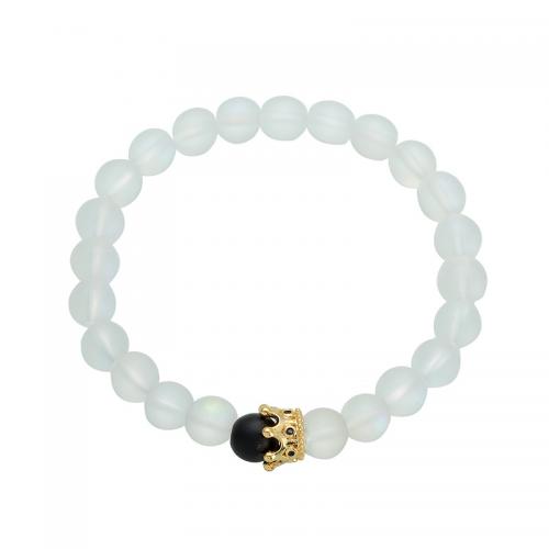 Gemstone Bracelets, Elastic Thread, with Natural Stone, fashion jewelry & Unisex Approx 18 cm 