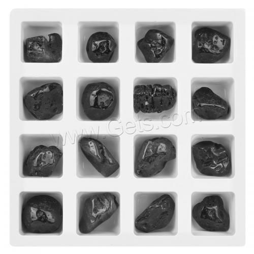 Gemstone Minerals Specimen, with PVC Plastic, irregular, black, Length about 30-40mm 