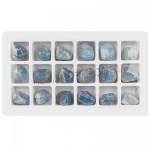 Ágata azul Espécimen de Minerales, con plástico PVC, Irregular, azul, Length about 20-30mm, 18PCs/Caja, Vendido por Caja