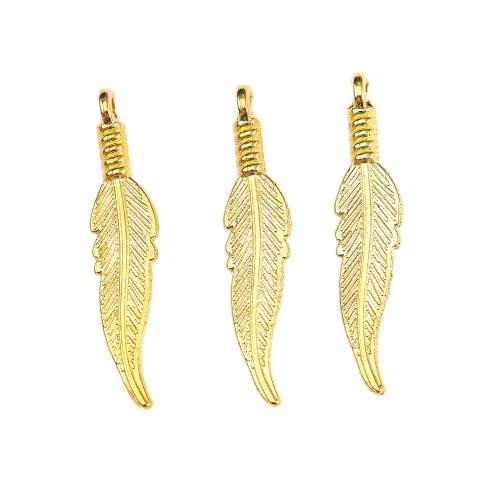 Zinc Alloy Feather Pendants, plated, DIY Approx 