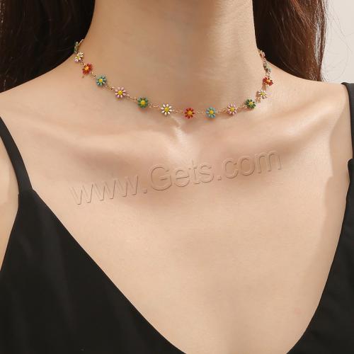 Plastic Pearl Necklace, Zinc Alloy, with Plastic Pearl, with 7CM extender chain, gold color plated & for woman & enamel Approx 35 cm 