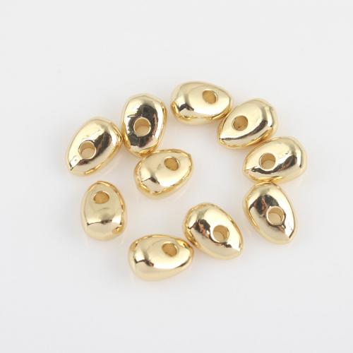 Weinlese Messing Perlen, Tropfen, goldfarben plattiert, DIY, 8.1x5.6x4.3mm, verkauft von Paar