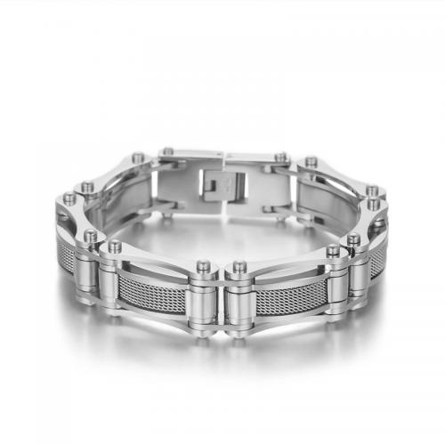 Stainless Steel Mesh Belt Buckle Bracelet, 304 Stainless Steel, Vacuum Ion Plating, fashion jewelry & for man mm Approx 21.5 cm [