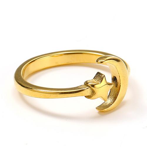 チタン鋼の指環, チタン鋼, 真空イオンプレーティング, 女性用, 金色, 売り手 パソコン[
