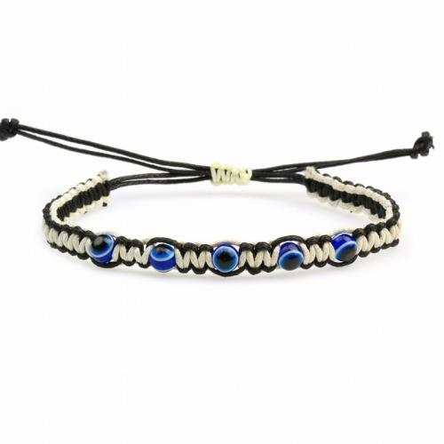 Fashion Create Wax Cord Bracelets, with Plastic, Adjustable & fashion jewelry & Unisex Approx 18-28 cm 