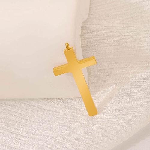 Stainless Steel Cross Pendants, 304 Stainless Steel, Vacuum Ion Plating, fashion jewelry, golden [