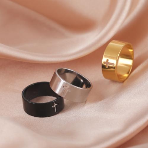 Stainless Steel Finger Ring, 304 Stainless Steel, Vacuum Ion Plating, fashion jewelry & Unisex thickness 1mm,width 8mm 