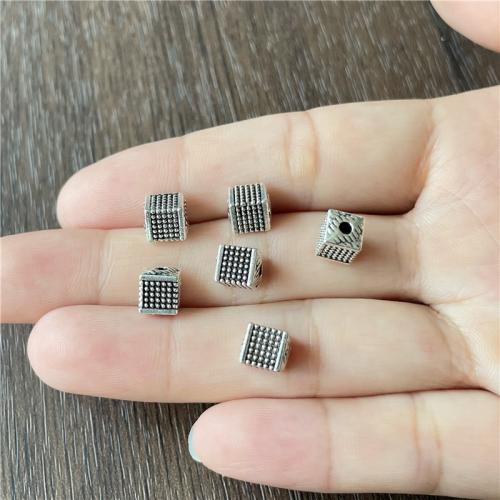 Zinc Alloy Jewelry Beads, Cube, plated, DIY 