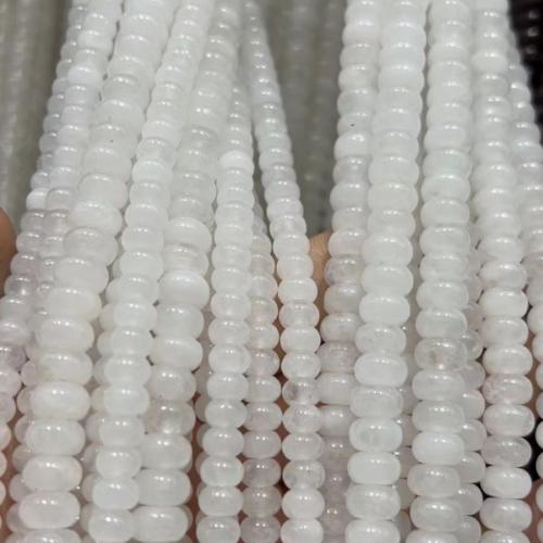 Jade White Bead, Abacus, polished, DIY white Approx 38 cm 