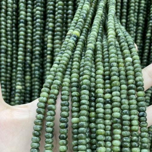 Single Gemstone Beads, Southern Jade, Abacus, polished, DIY green Approx 38 cm 
