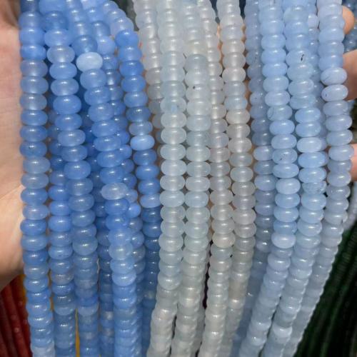 Einzelne Edelstein Perlen, Jade, Abakus,Rechenbrett, poliert, gefärbt & DIY, keine, 5x8mm, Länge:ca. 38 cm, verkauft von Strang