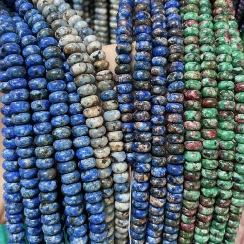 Einzelne Edelstein Perlen, Jade, Abakus,Rechenbrett, poliert, gefärbt & DIY, keine, 5x8mm, Länge:ca. 38 cm, verkauft von Strang
