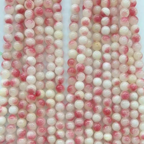 Single Gemstone Beads, Chalcedony, Round, polished, DIY mixed colors Approx 38 cm 